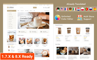 Coffeeter - Fresh Coffee Shop Prestashop Duyarlı Tema