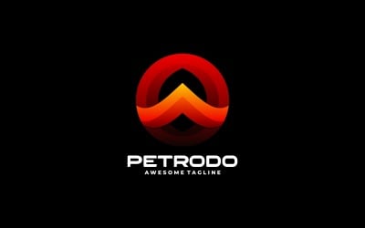 Estilo de logotipo de gradiente de óleo abstrato