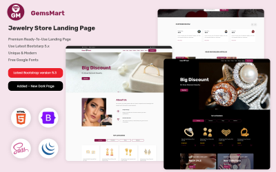 Jewelry Landing Page Template #65023 - TemplateMonster