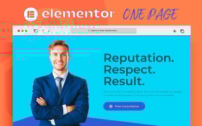 Modèle de page de destination Lawyer Pro Elementor