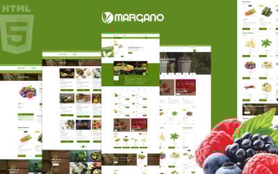 Modello di sito Web HTML5 per frutta e verdura biologica Margano