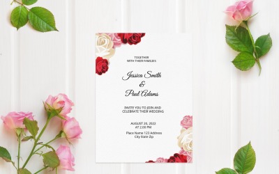 plantilla de identidad corporativa de tarjeta de invitación de boda
