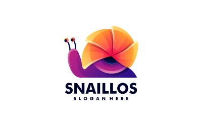 Ślimak Kolorowe Logo Design