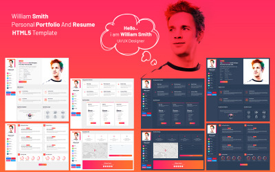 威廉史密斯 - 个人简历/简历 HTML 模板