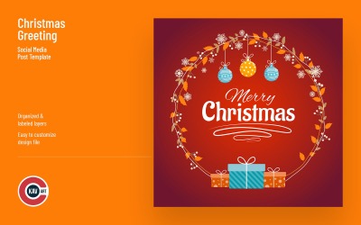 Banner de postagem de saudação festiva de Natal