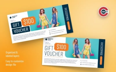 Gift Voucher Design Template for Fashion Store
