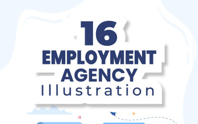 16 Illustrazione dell&amp;#39;agenzia per il lavoro