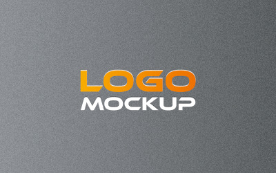 Realistic Logo Mockup In Straight wall Backgrond