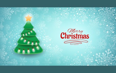 Sfondo di Natale con decorazione di neve e luce