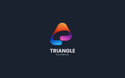 Triangel färggradient logotyp stil