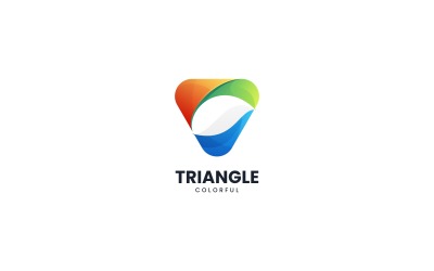 Triangle Color Gradient Logo Design