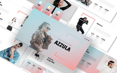 Azzula Powerpoint-Vorlage für kreative Präsentationen