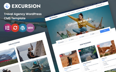 Екскурсія - тур, тема для подорожей WordPress