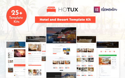 Hotux - Kit de modelo de elemento de hotel e resort