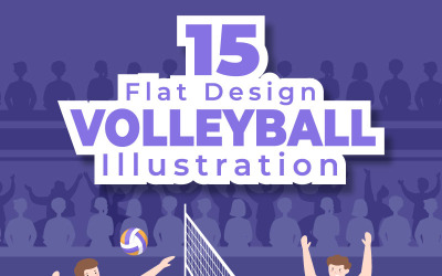 15 Illustrazione del fumetto del giocatore di pallavolo