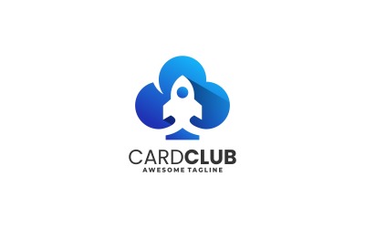Картковий клуб градієнтний стиль логотипу