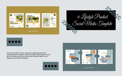 6 Lifestyle Product Social Media Template