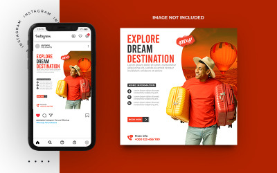 Modèle de publication sur les réseaux sociaux pour agence de voyages et de circuits