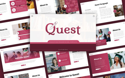 Modello di presentazione PowerPoint multiuso Quest Education