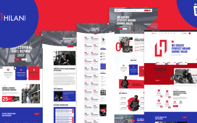 Modello di sito Web HTML5 per negozio di riparazioni auto Hilani