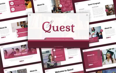 Quest Education többcélú PowerPoint bemutatósablon