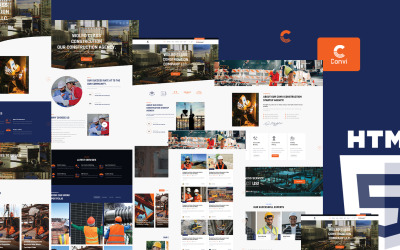 Шаблон веб-сайта Convi Industrial Construction HTML5