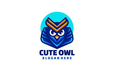 Słodka Sowa Proste Logo Maskotki