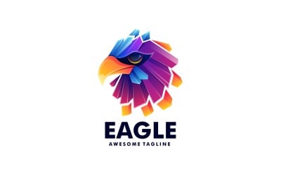 Vector Eagle Gradient Colorful Logo