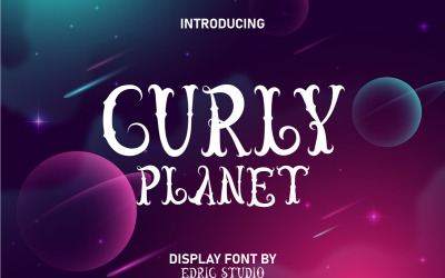 Curly Planet dekorativa teckensnitt