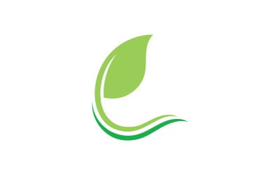 Foglia verde Logo Vector Nature Elements V12