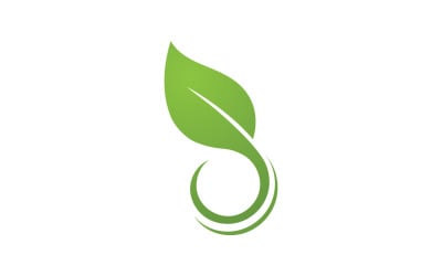 Foglia verde Logo Vector Nature Elements V16