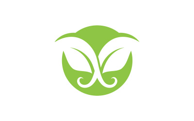 Foglia verde Logo Vector Nature Elements V18