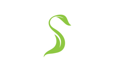 Foglia verde Logo Vector Nature Elements V19