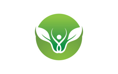 Foglia verde Logo Vector Nature Elements V22