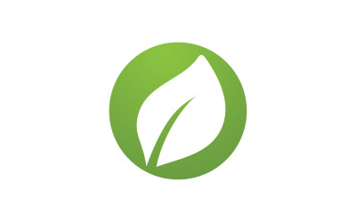 Foglia verde Logo Vector Nature Elements V23