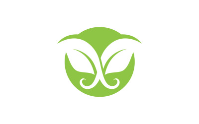 Foglia verde Logo Vector Nature Elements V26