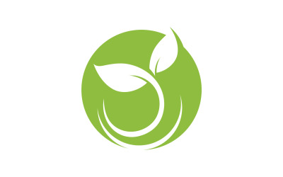 Foglia verde Logo Vector Nature Elements V28