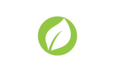 Foglia verde Logo Vector Nature Elements V6