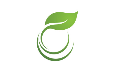 Foglia verde Logo Vector Nature Elements V7