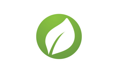 Hoja Verde Logo Vector Naturaleza Elementos V23