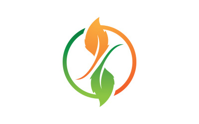 Hoja Verde Logo Vector Naturaleza Elementos V9