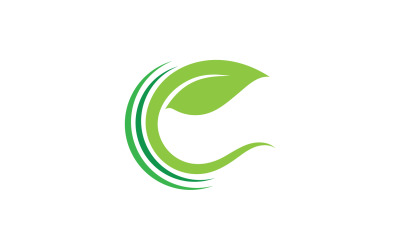 Lövgrön logotyp Vector Nature Elements V2