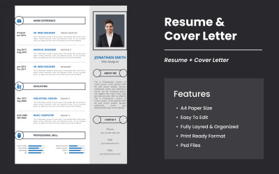 Modern CV/ Resume &amp;amp; Cover Letter Template