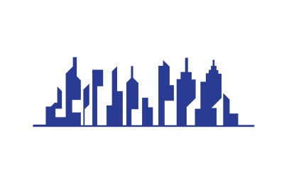 Città moderna edificio Home Logo Vector V9