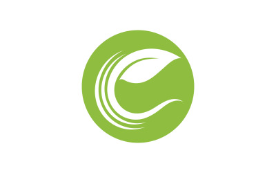 Foglia verde Logo Vector Nature Elements V29
