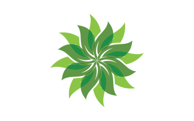 Foglia verde Logo Vector Nature Elements V35