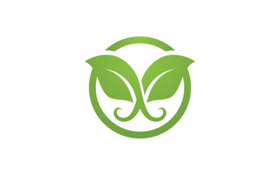Foglia verde Logo Vector Nature Elements V38