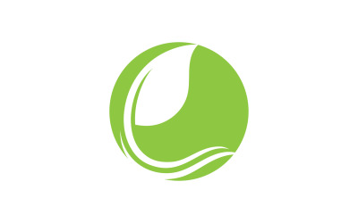 Foglia verde Logo Vector Nature Elements V39