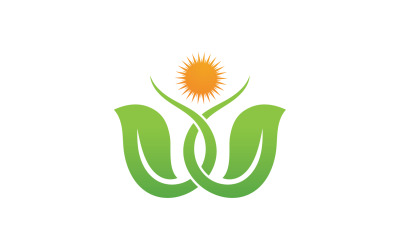 Foglia verde Logo Vector Nature Elements V40