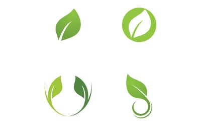 Foglia verde Logo Vector Nature Elements V42